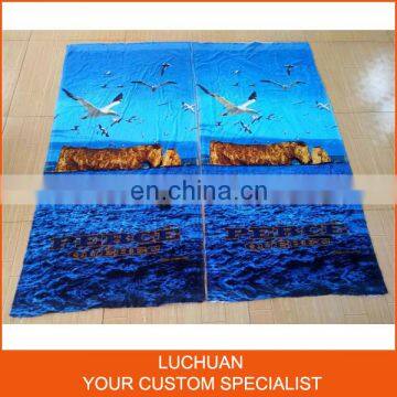 China Wholesale MJ04 Blue Custom Reactive Printed Beach Towel