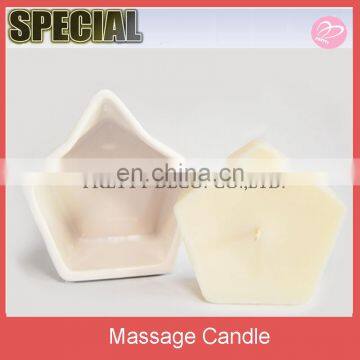 White Canisterand 7oz Refill Body Massage Oil Candle