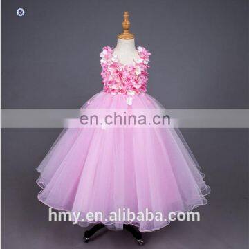 Fashion Sweet Girls WEDDING DANCE PARTY DRESS Beaded Little Queen flower girl dress