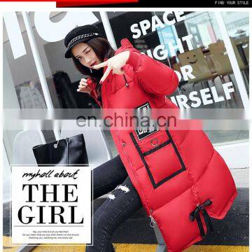 2017 Down Jacket Winter New Fashion Letter Korean Version of Slim Long Cotton Jacket Jacket Female S1020