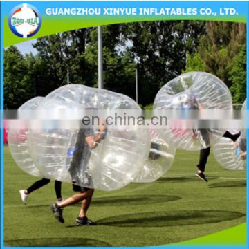 2015 PVC/TPU cheap inflatable giant outdoor play ball/bubble ball suit