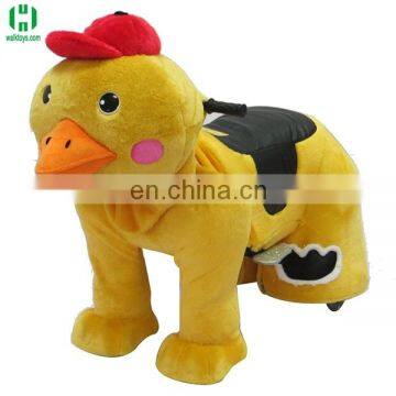 HI plush motorized remote control duck electric ride on animals