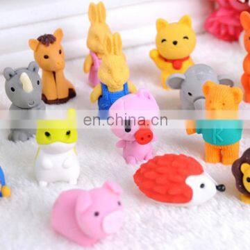 lovely gift 3d eraser small animals eraser