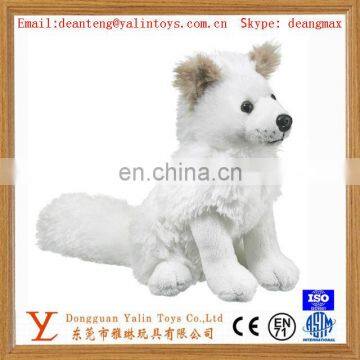 Most popular ICTI lifelike plush stuffed toy cute white fox 2015 professional design reach EN71&ASTM&3C ect standards