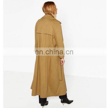 Wholesale Fashion Oversized Camel Color Ladies Maxi Coats photo-3