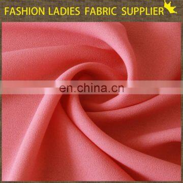 Wholesale Polyester Chiffon Fabric Red Dyeing Fabric Shaoxing Textile 100 Polyester Fabric photo-2