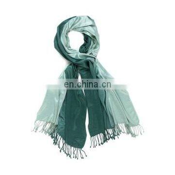 Viscose Pashmina Shawls in Vertical Dip Dye