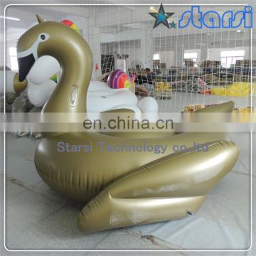 2016 Stock Amazon FBA Giant inflatable gold swan float