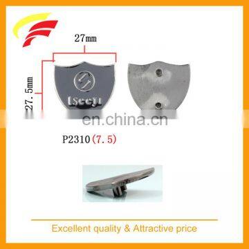 metal badge , zinc alloy label buckle, metal rivet for garment