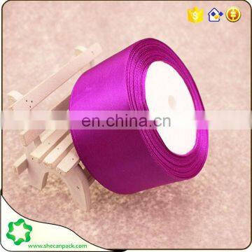 SHECAN lavender color 38 mm wide eggplant satin ribbon