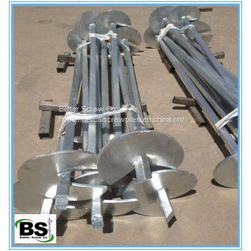 galvanized foundation ground square helical piers