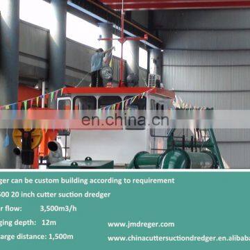 JMD500 20" Non Self-propelled Hydraulic River Sand Dredger Cutter Suction Dredger for Sale photo-4
