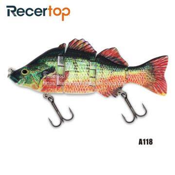 Recertop Size  Customized  Steel Pin Jointed Swimbait Strong Tension Hard Lure