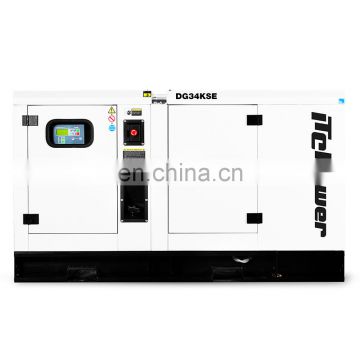 ITCPower DG34KSE 34kVA china FAW engine three phase water cooled diesel silent generator6