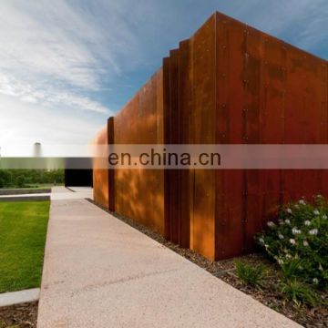 rusted steel panel cladding