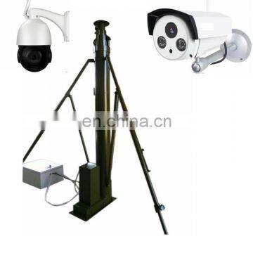 High Telescopic Cctv Mast Tower Electric 8 Meters