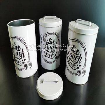 Round Tin With Handle 112 x 180 Christmas Tin Buckets Pail Customized Color photo-4