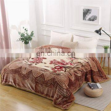 Factory Direct Wholesale Stock Blanket 100%Polyester Super Soft Inventory Warm Mink Cheap Raschel Weighted Blanket Ready To Ship