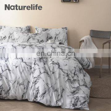 High Quality Luxury Marble Design Arabic Print 100% Polyester Queen Size Sheet Bedding Set photo-7