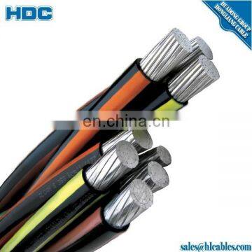 e-a2y 0.6/1kv aerial bundle cable 4x95 PE bundled cable 4*25 50 70 95 LV Aluminum insulated alloy messenger