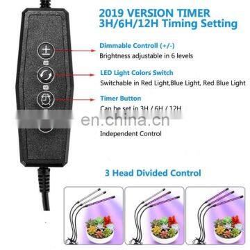 Full Spectrum Triple Head Gooseneck Clip-On Desk Led Plant Grow Lights for Indoor Plants photo-3