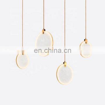 Modern Gold Circle Ring LED Pendant Lights Hanging Lamp for Home Decor photo-5