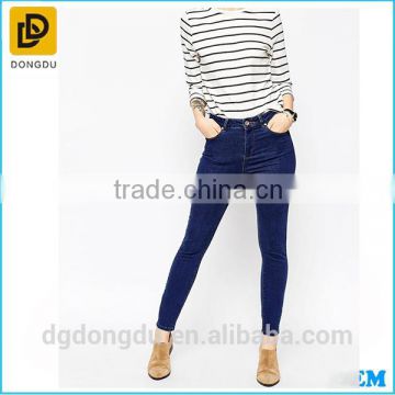 China Manufacture Selling Fashion Design Women Denim Pants 2016