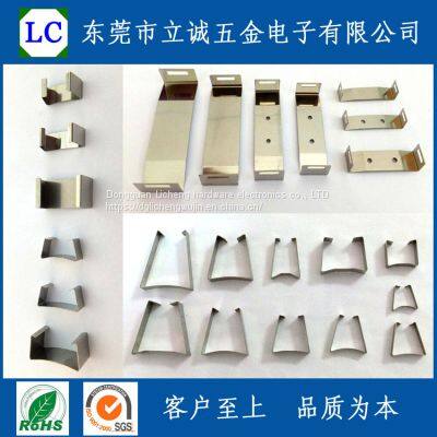 High quality ER9.5 OEM metal alloy stamping part transformer clip with holes.