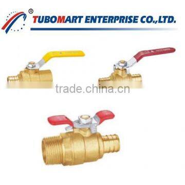 Butterfly handle CW617N brass valve