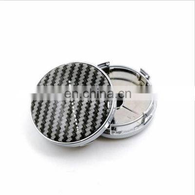 Customized Plastic Carbon Fiber ABS 60mm Body Decoration Car Wheel Center Caps