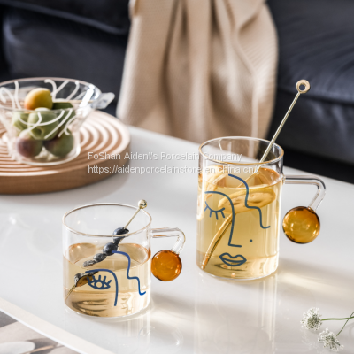 High Quality Glass Cup for Coffee and Milk Wholesale Glass Cup for the Young