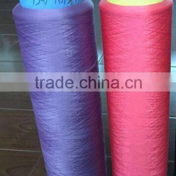 Fire- Resistant DTY pet dope dyed polyester yarn customized color