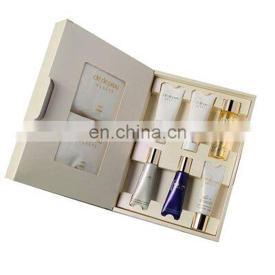 Custom Made Cardboard Gift Packing Box With Ribbon Cosmetics Packaging