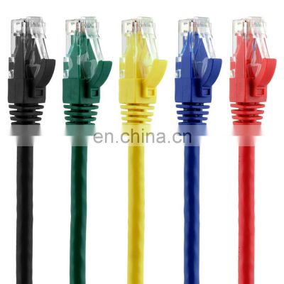 high quality cat5 cat5e patch cord RJ45 connected cat5e ethernet patch cord cable