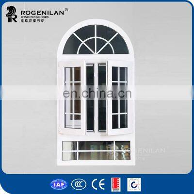 Modern Casement Window Aluminum Alloy Frame Material and Swing Open Style Arch Window Grill Design
