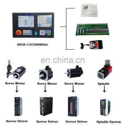 high quality 4 Axis Controller for cnc milling machine mini VMC control board plc programming USB panel