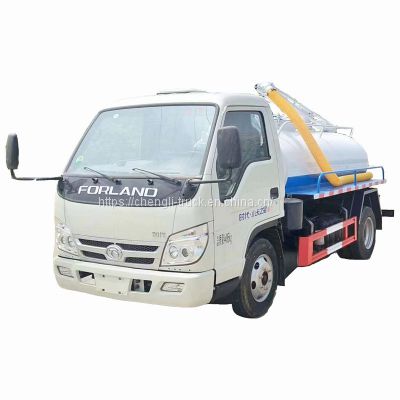 Toilet vacuum truck Forland 4x2 3600 liters septic tank suction truck