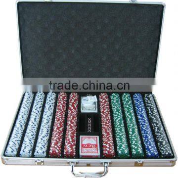 1000pcs Dice Poker Chip Set in Silver Round Corner Aluminum Case for Casino photo-6