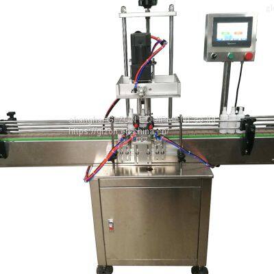 Automatic hand sanitizer capping machine
