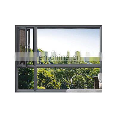 Customized Window Double Glazed Casement Design Impact Resistant Aluminum Alloy Swing Window