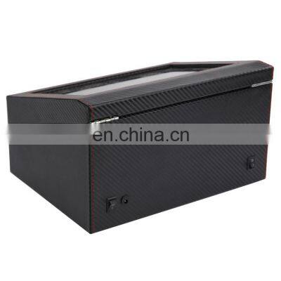 Watch Winding Carbon Fiber High Quality Watch Winder Motor Stop Automatic Watch Jewelry Display Cabinet Box
