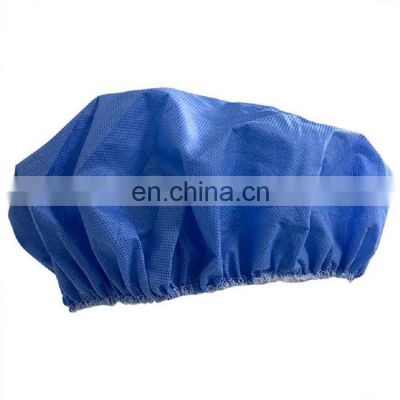 Soft Flexible Breathable Disposable Scrub Hats Bouffant Cap single elastic