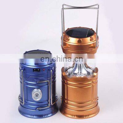 Rechargeable Portable Outdoor Led Solar Camping Lantern with Solar