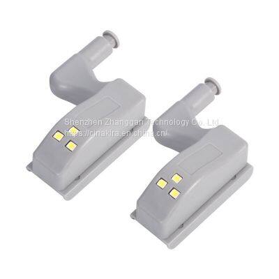 Cabinet Hinge Led Lights,10 Pcs Universal Intelligent Sensor Light Hinge Light for Wardrobe Cupboard Home, 1.9x1x0.8 Inch(Warm White)