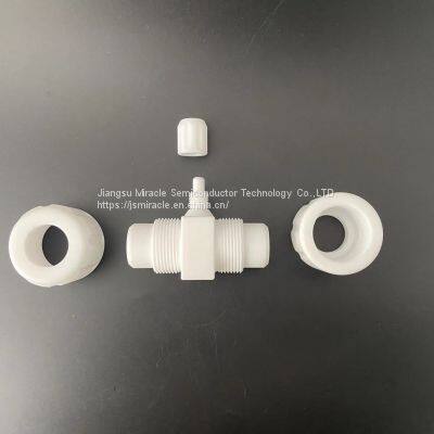 Plastic Component PTFE Tube Connector Union Tee 3/4