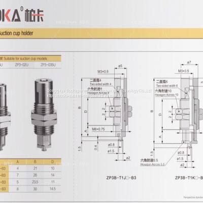 Spring Plungers Connector for Suction Cups Connection M3 M5 G1/8” G1/2”ZP3 Series photo-2