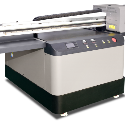 Small UV flatbed printer A1 9060 Ricoh Epson heads 400mm print height