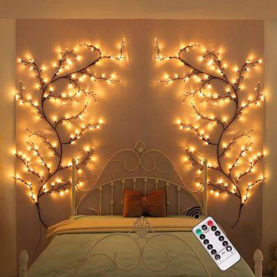 2.3M Christmas DIY Room Decor LED Vines Wall Lamp Boughs Lighting LED String Lights Flexible Willow Vines Light