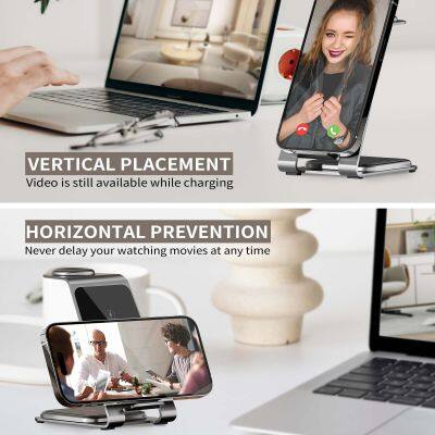 Most Selling Product 5W 7.5W 10W 15W 3 In 1 Wireless Charging Pad Fast Charger Station For Iphone photo-4