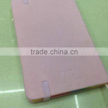 Cloth Material Cover Notebook With Logo Embossing photo-4
